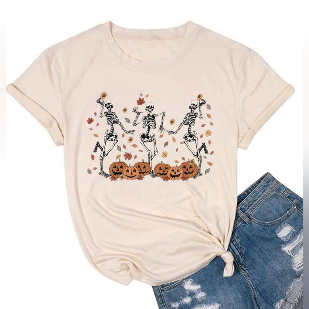 Fall Pumpkin Shirts Women Family Halloween Thanksgiving Tops Fall Graphic Tees